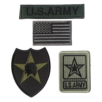 Amazon | ベルクロワッペン 第2歩兵師団 アメリカ陸軍 4点セット